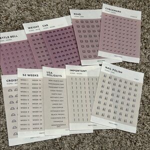 Pretty Plans Icon Sticker Set